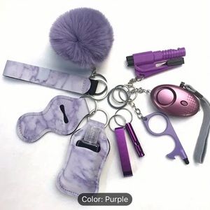Purple 10 piece keychains